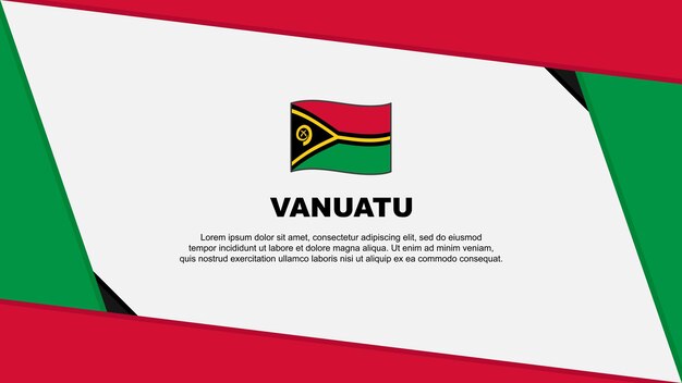 Vanuatu Flag Abstract Background Design Template Vanuatu Independence Day Banner Cartoon Vector Illustration Vanuatu Independence Day