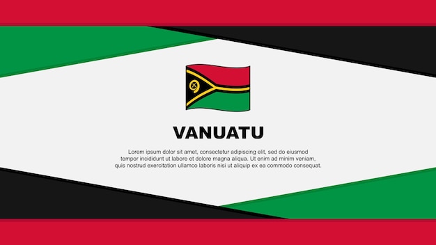 Vanuatu Flag Abstract Background Design Template Vanuatu Independence Day Banner Cartoon Vector Illustration Vanuatu Vector