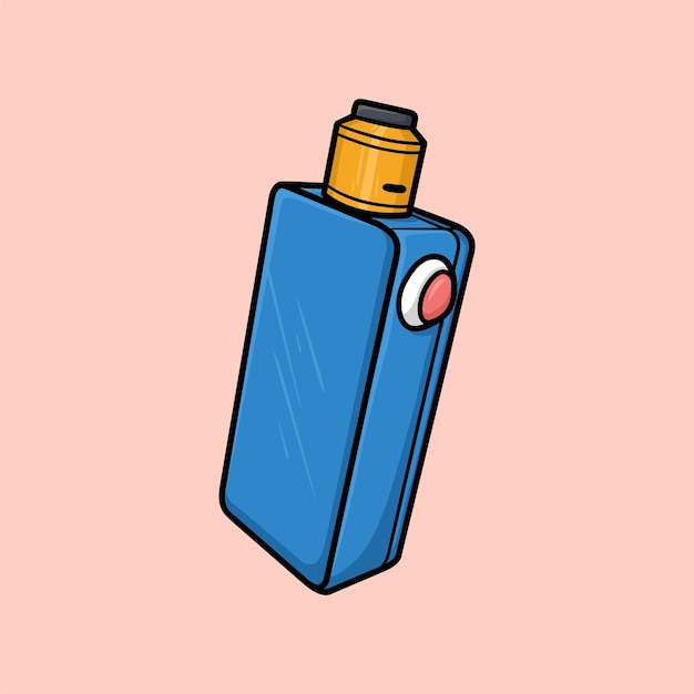 Vape box mod vector cartoon illustratie