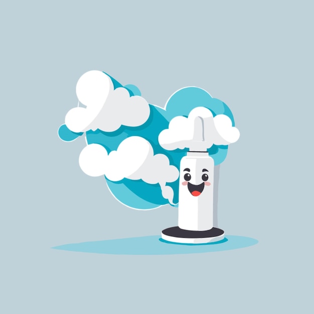 Vape cartoon vector on white background