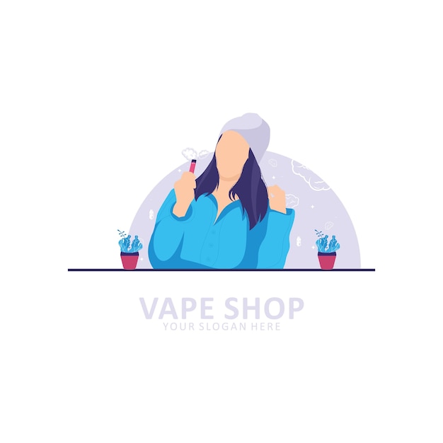 ベクトル vapeコンセプトフラットデザインイラスト