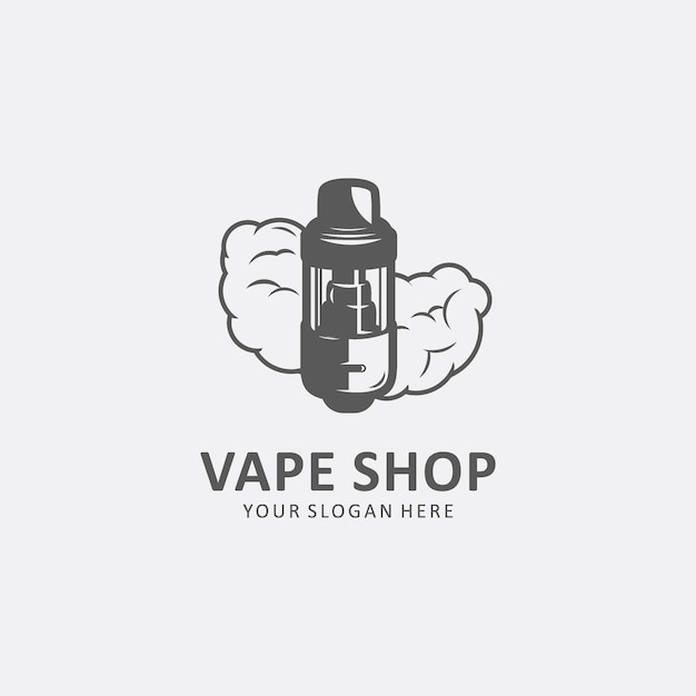 Modello di progettazione del concetto di logo vape o illustrazione vettoriale