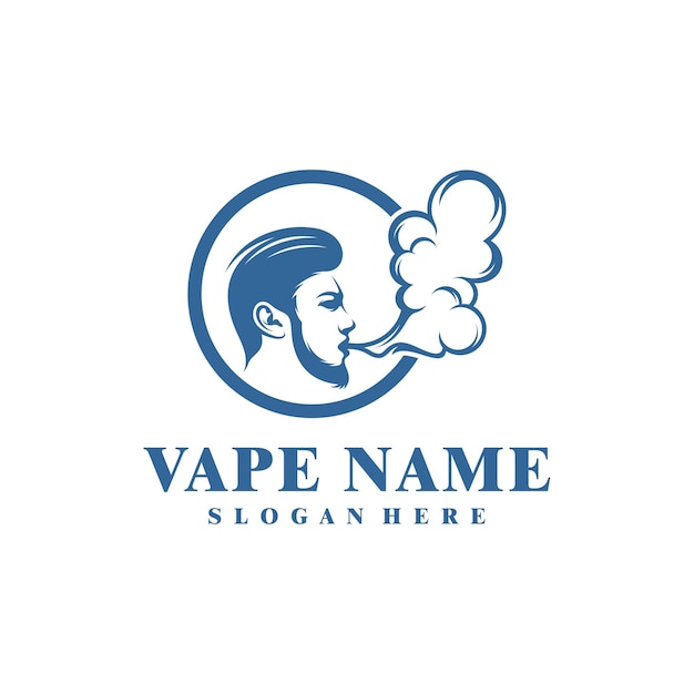 Концепция дизайна логотипа Vape. Векторный дизайн иллюстрации Vaping.