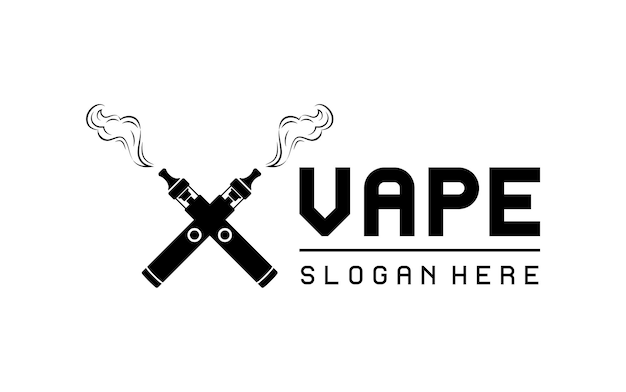 Vape logo design with smoke