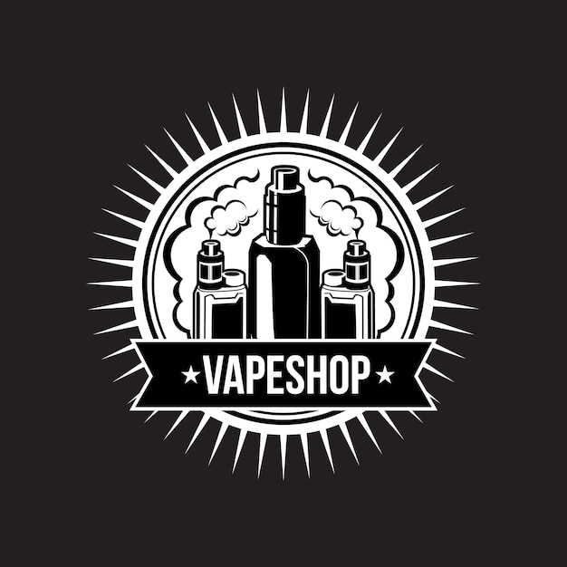 Логотип vape для дизайна парового магазина