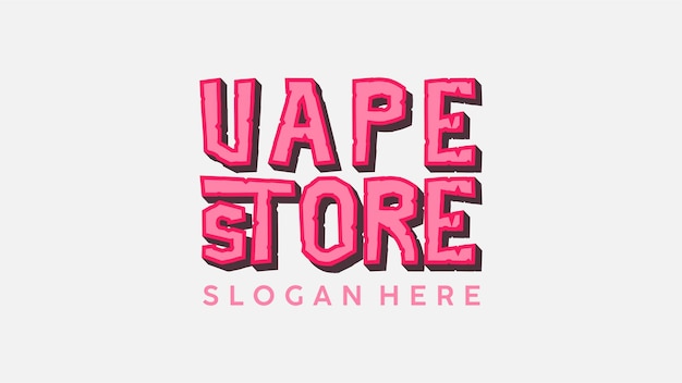 Vape-logo in eenvoudige tekststijl