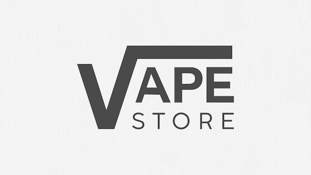 Vape-logo in eenvoudige tekststijl