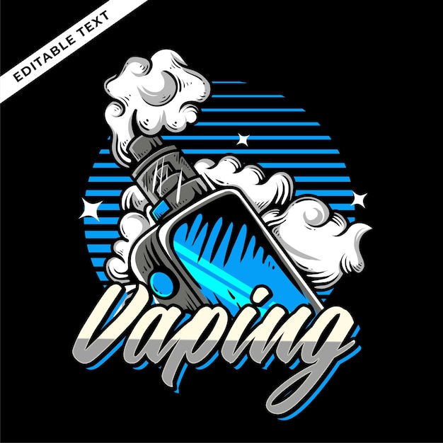 Illustrazione vettoriale del logo vape