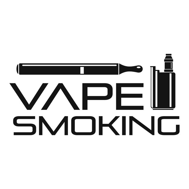 Vector vape man rookende logo eenvoudige illustratie van vape man roken vector logo voor webontwerp geïsoleerd op witte achtergrond