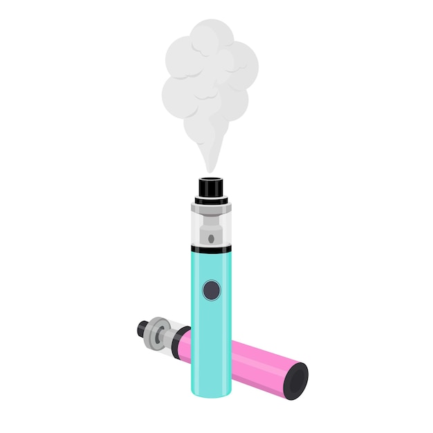 Ручка Vape для курения электронных сигарет для векторной иллюстрации vaping