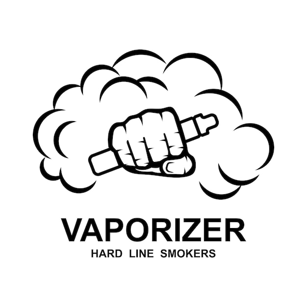 Vape shop logo design concept vector vaping logo design template