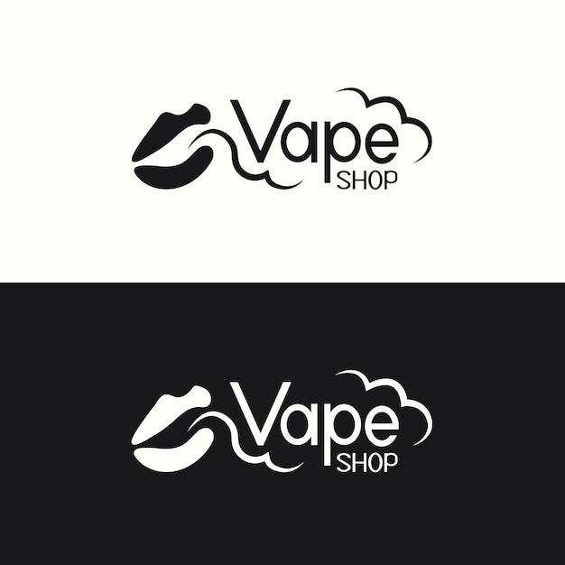 Vape shop minimalis logo vaporizer rookwolk LIP