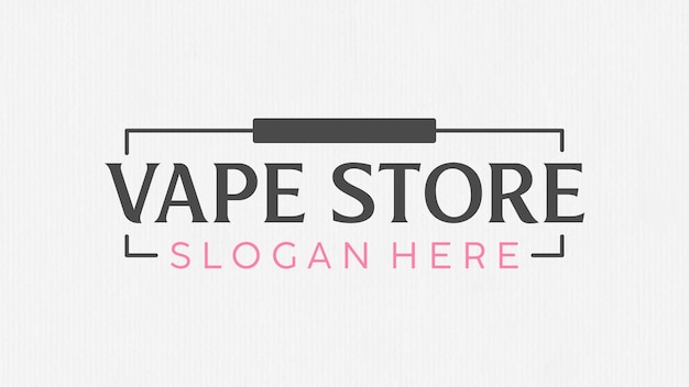 Vape store concept logo design
