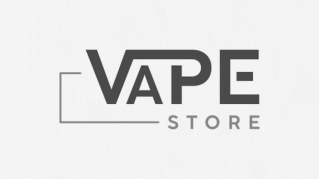 Vape store concept logo design