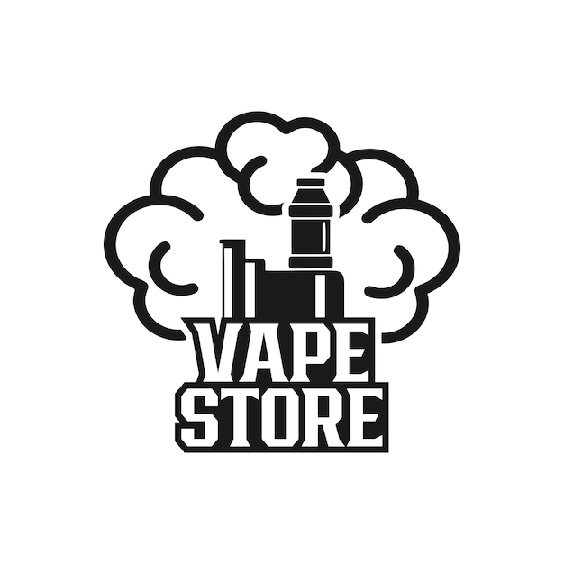 벡터 vape 스토어 로고 디자인