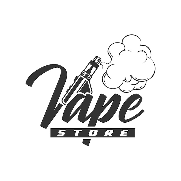 Vettore design del logo del negozio di vape