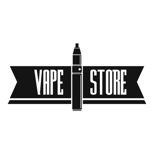 ベクトル 白い背景に隔離されたウェブデザインのためのvape storeベクトルロゴの単純なイラスト