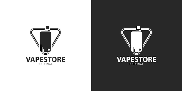 vape store 로고 템플릿 미니멀리스트 아이디어