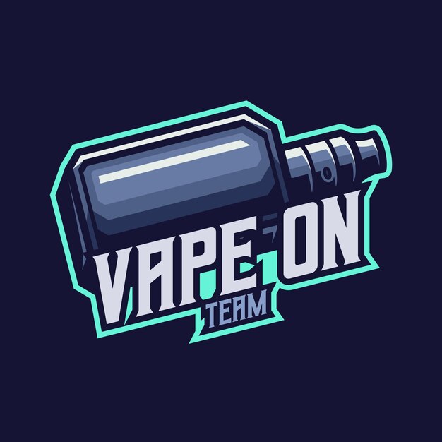 벡터 격리 된 배경에 vape 벡터 템플릿 아트 그림 로고 개념