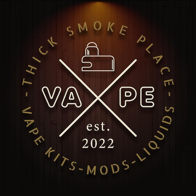 Logo cerchio vintage vape