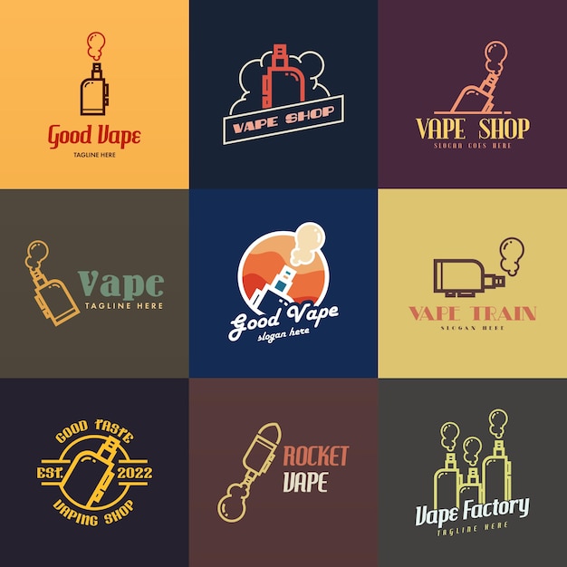 Vape winkel logo ontwerp concept vector. Vapen Logo ontwerpsjabloon