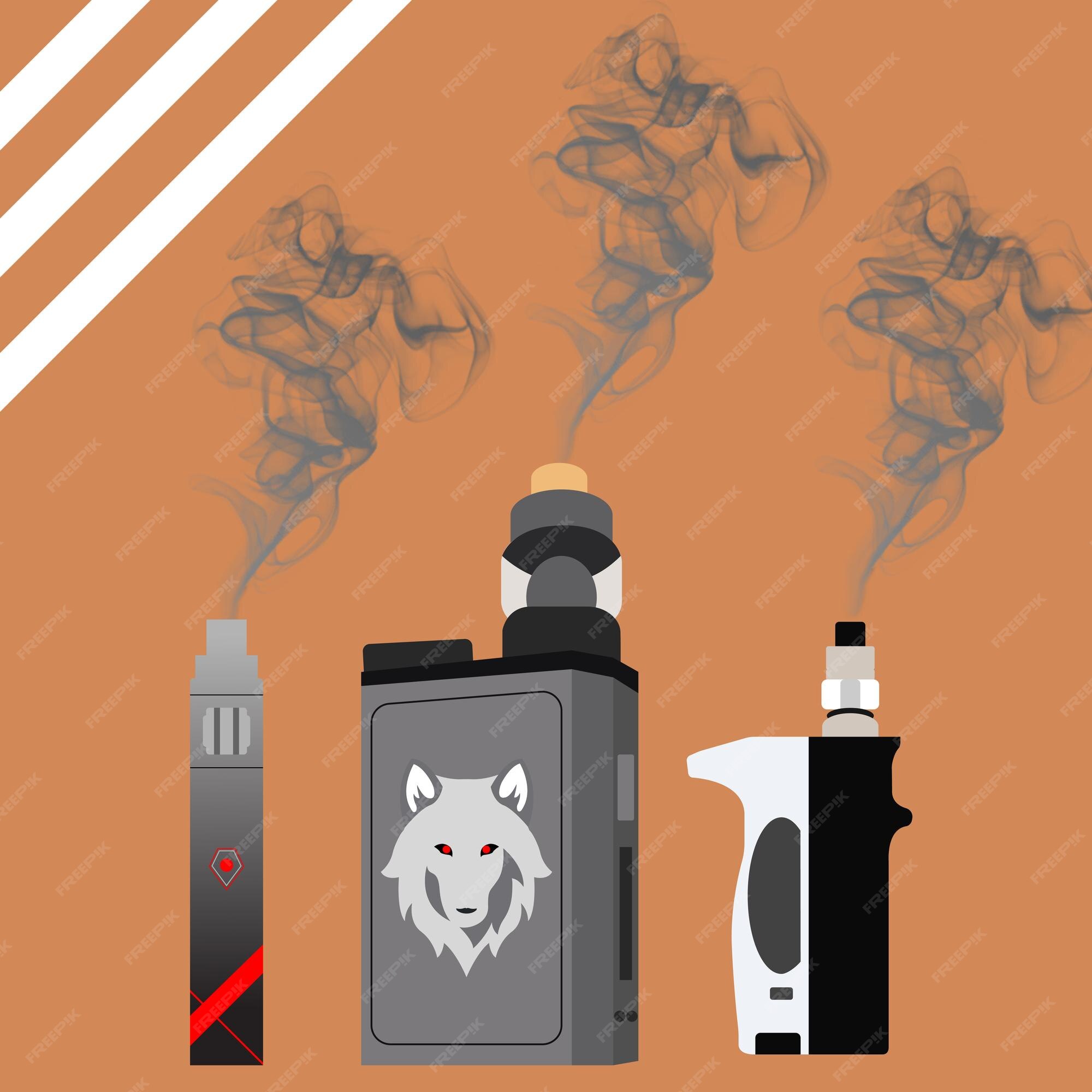 Premium Vector | Vape with smoke