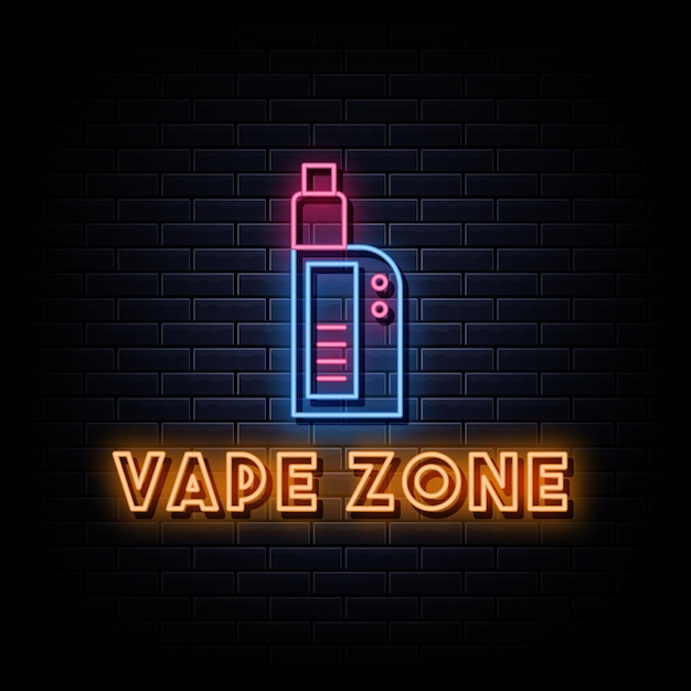 Vape Zone 로고 네온 사인