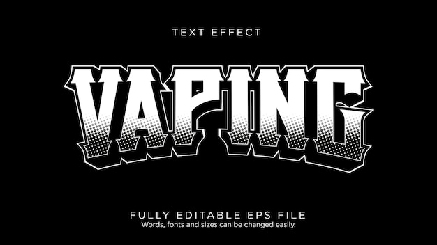 Vaping logo teksteffect lettertype