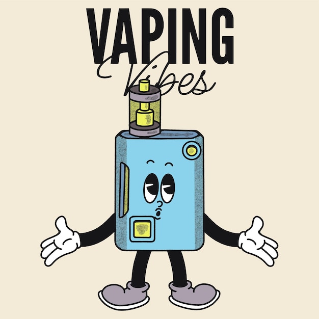 Vaping Vibes With Vape Groovy Character design