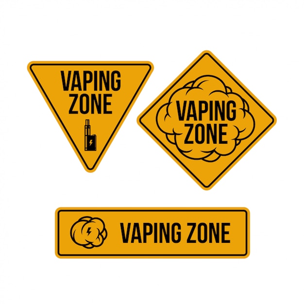 Vaping zone sign set