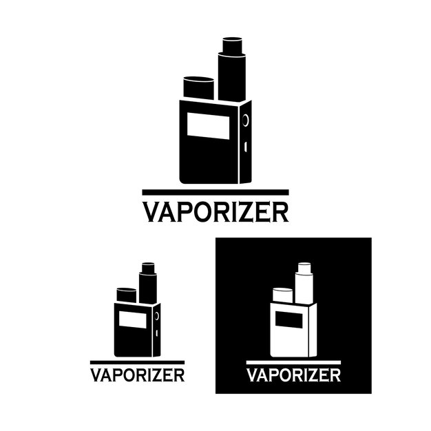 Vapor vaporizer logo template vector illustration