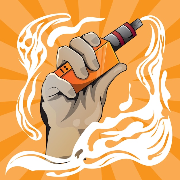 Vaporizer-e-sigaret voor vapenbanner met trendy sjablonen voor merkidentiteit voor vapenkunst