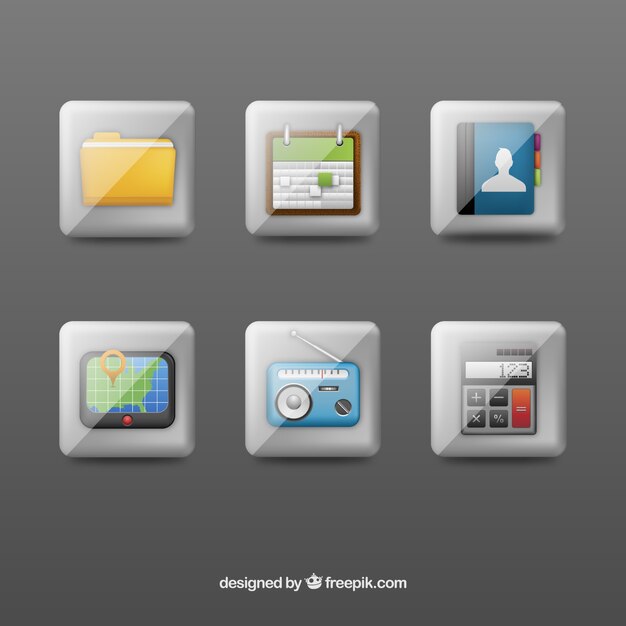 Variety of app buttons