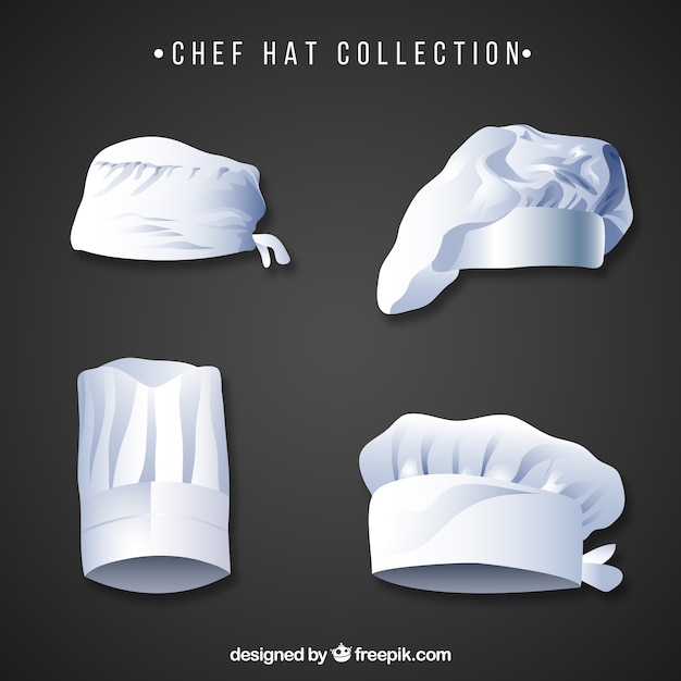 Variety of chef's hats