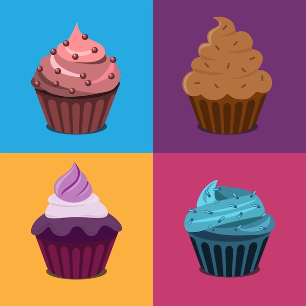 Variety of cupcake