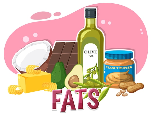 Variety of fat foods