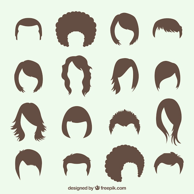 Variety of hairstyles