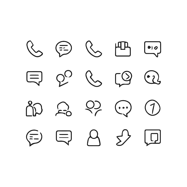 a variety of icons including one that says  social network