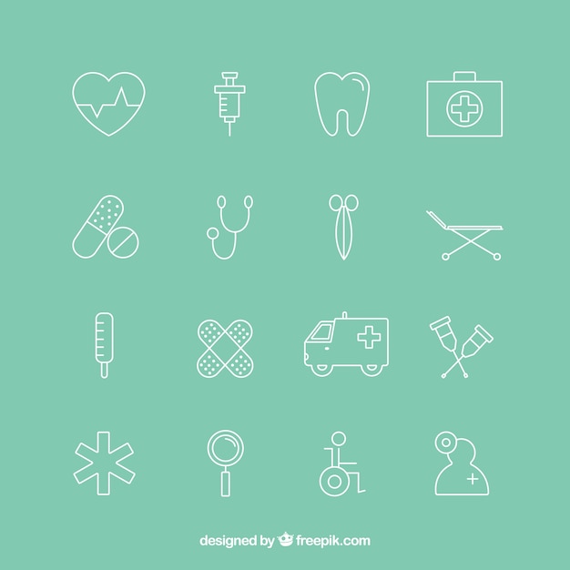 Variety of medical icon