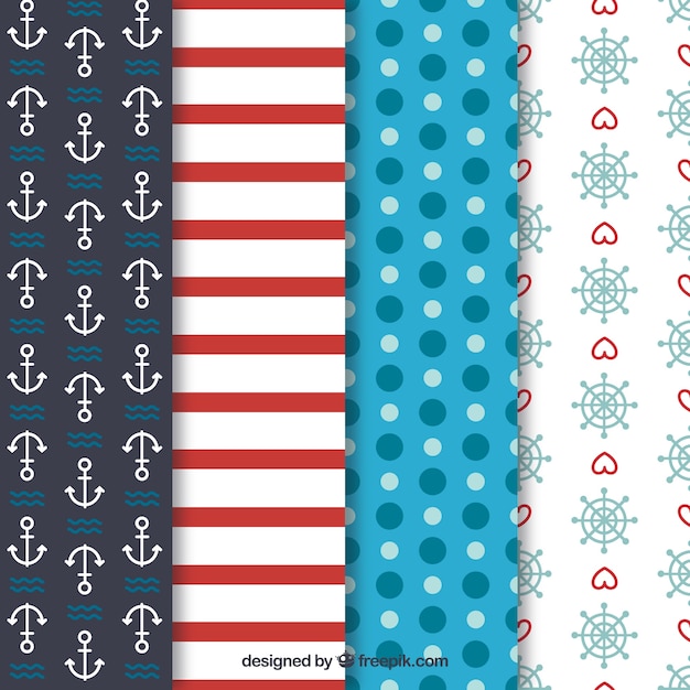 Variety of nautical patterns