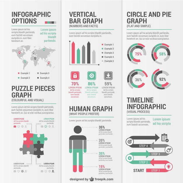 Разнообразие инфографики диаграмм