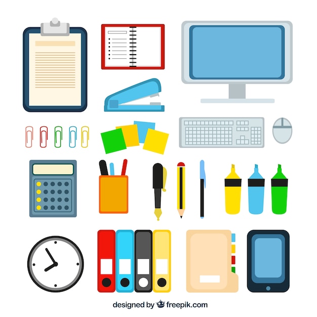 Variety of office supplies