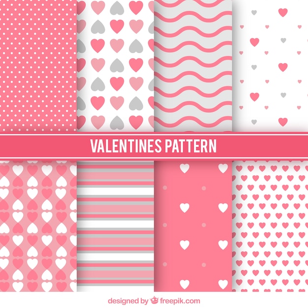 Variety of valentine patterns