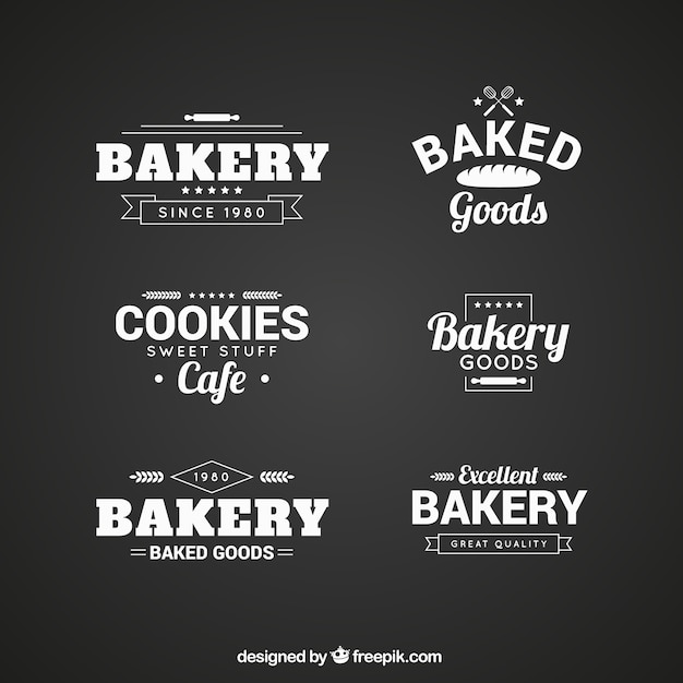 Vector variety of vintage bakery logos