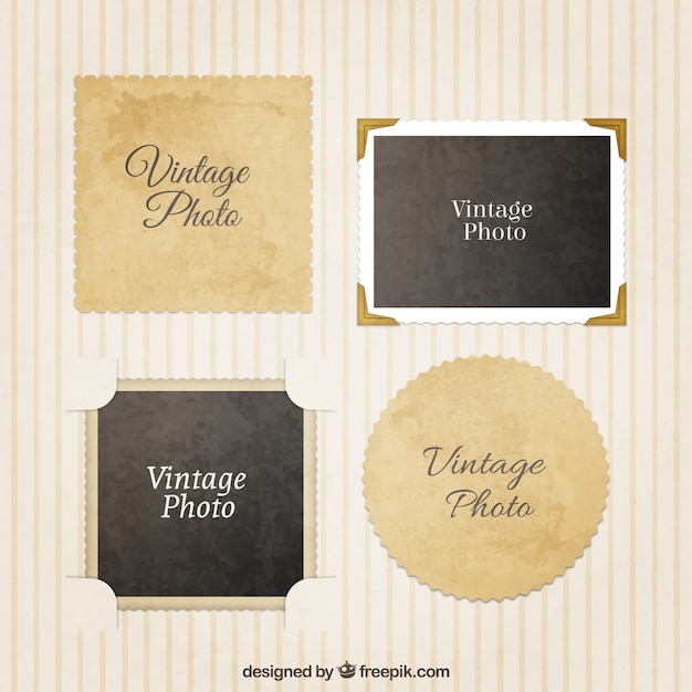 Variety of vintage photography frames