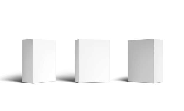 Various Angle 3D Blank Package Box Set