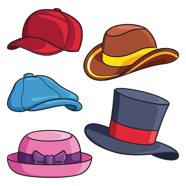 Vector various cartoon hats