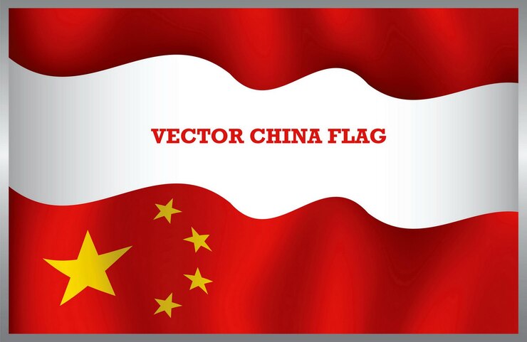 Vector various of china flag or clip art or decoration of china flag