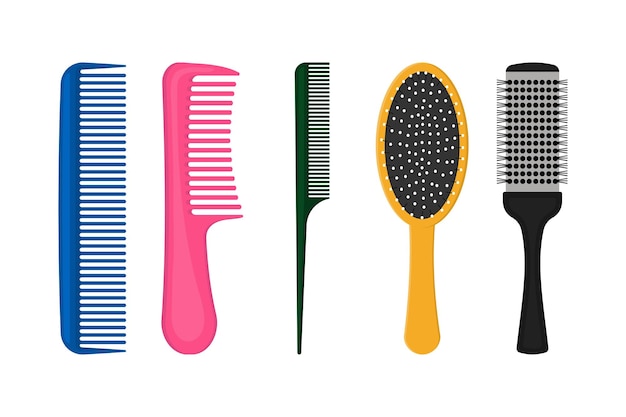 Various combs set of hairdresser Hair care combing styling