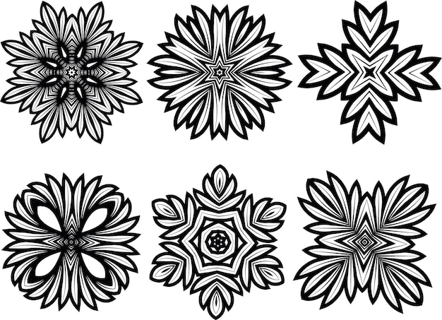 Various Decorative Elements In Vector Format Isolated On Transparent Background